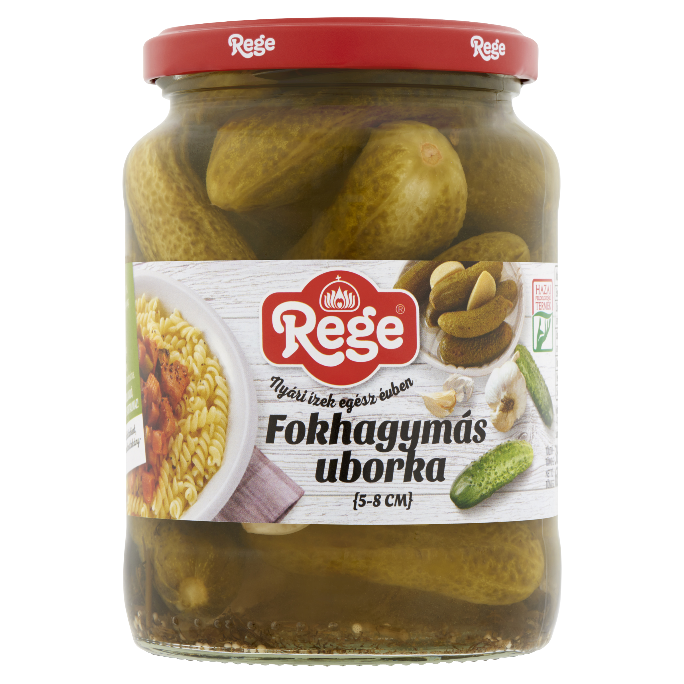 REGE Fokhagymás uborka savanyúság 5-8cm 720 ml